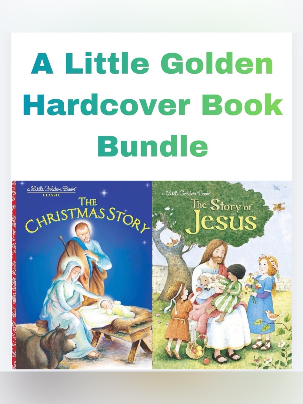 A Little Golden Book Bundle x2 – The Christmas Story & The Story of Jesus